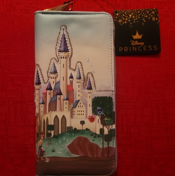 NWT Loungefly Disney Princess Sleeping Beauty Castle Wallet Zip Around - Picture 3 of 5